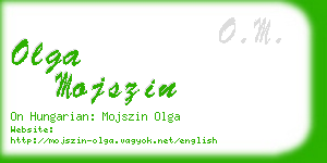 olga mojszin business card